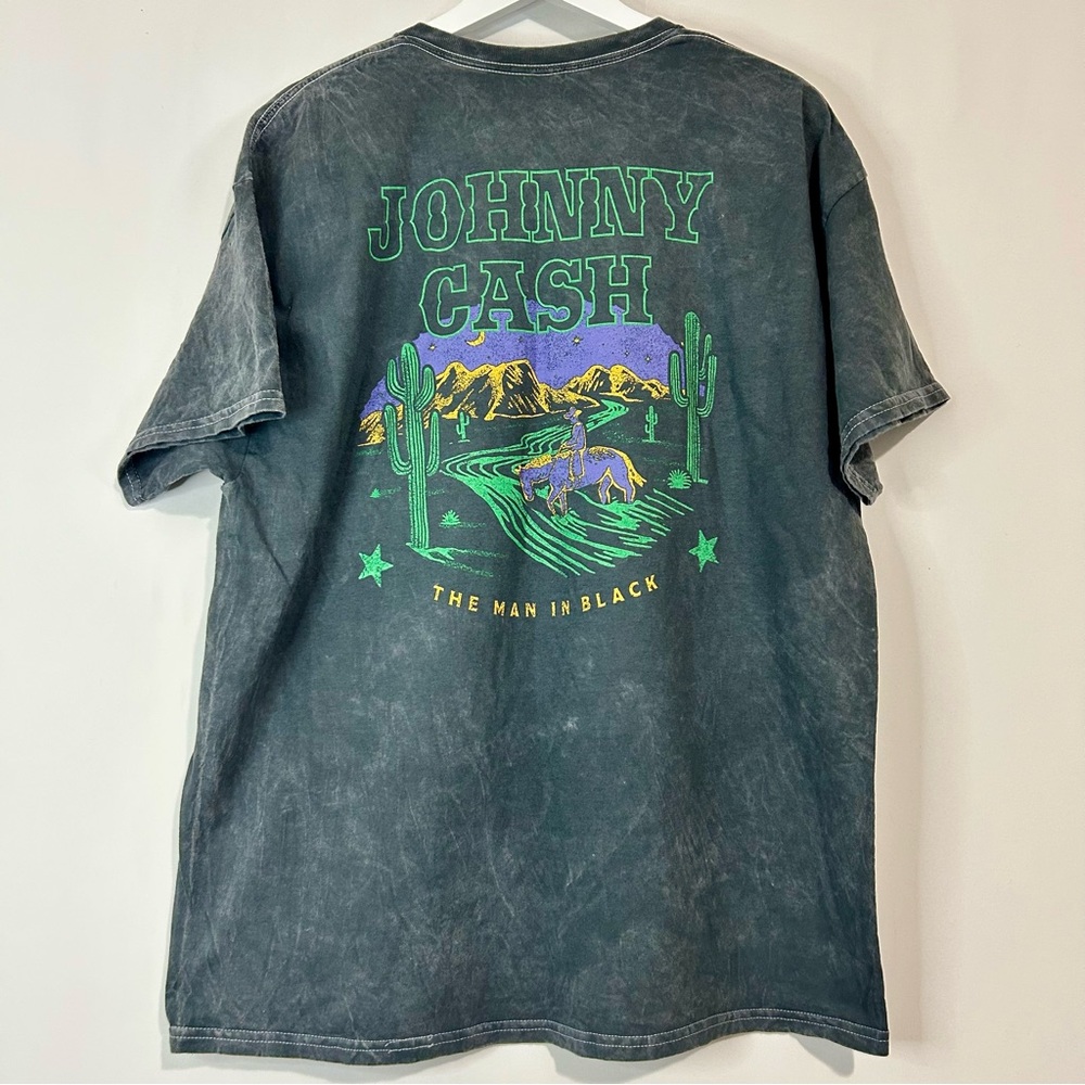 Johnny Cash Unisex The Man In Black Graphic T-Shirt Black Size XL NWOT Country